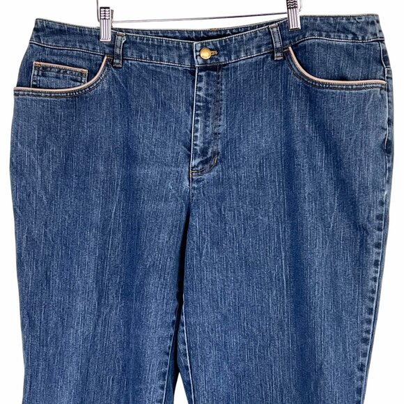 Jones New York Signature Women Stretch Denim Jeans Size 20W Relaxed Fit VGUC - Picture 3 of 15